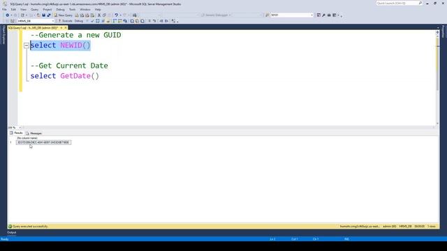 MS SQL - Generate a new GUID and get current Date смотреть онлайн