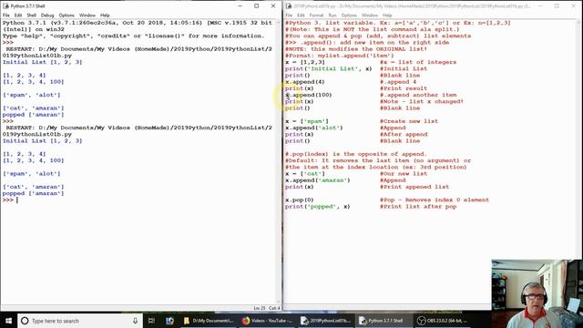 160-Python - List, Append, Pop Methods смотреть онлайн