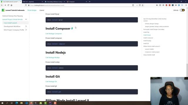 Tutorial Laravel Cara Mudah Install Php, Mysql, NodeJs, Composer Dengan Chocolatey. смотреть онлайн