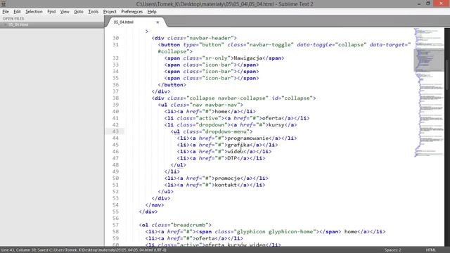Kurs Bootstrap 3 - responsywne strony: Rozwijane menu смотреть онлайн