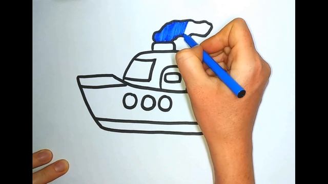 How to draw a ship/ Come disegnare una nave/ Как нарисовать корабль смотреть онлайн