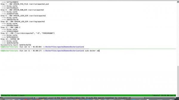 Docker Tutorials 07 - dockerfile apache2