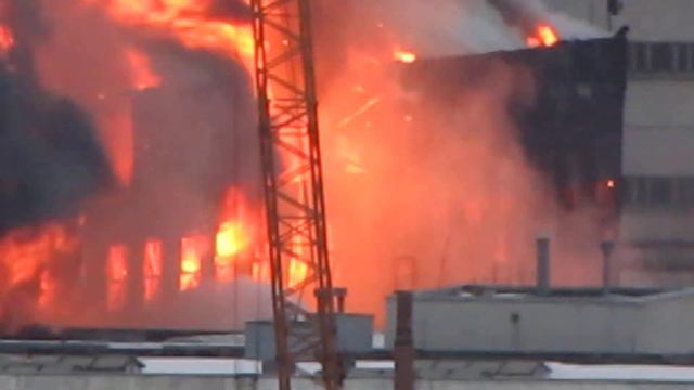 Пожар в Москве ЮВАО 4.03.2012 смотреть онлайн