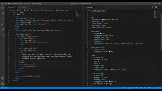 Modal using html css and js | HTML Modal | CSS Modal смотреть онлайн