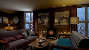 ❄️ Снежная буря ❄️| Звуки зимы и камина для сна ?| Шум снежной бури и звуки огня в гостиной | Камин