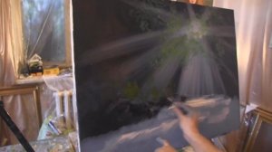 Мастер-класс по живописи маслом №22 - Лучи солнца. Как рисовать маслом. Урок рисования Игорь Сахаро