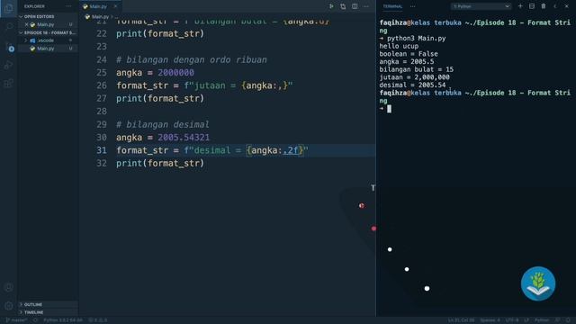 Belajar Python [Dasar] - 18 - Format String смотреть онлайн
