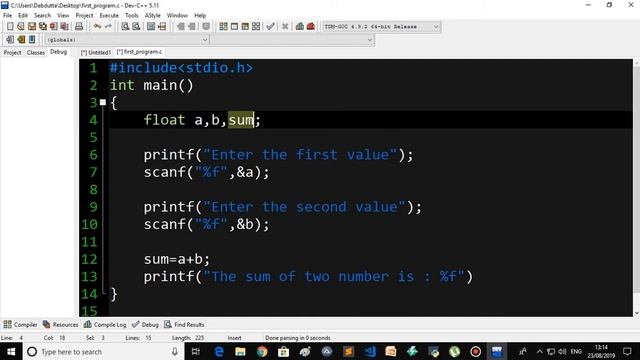 C Programming Float Function смотреть онлайн