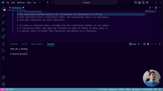 Python Remove Character From String смотреть онлайн