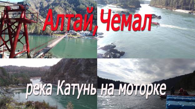 Алтай, Чемал, река Катунь на моторной лодке # Altai, Chemal, Katun river by motor boat