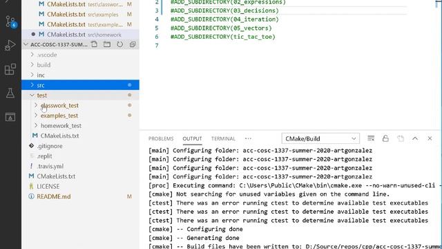 Working with CMake for examples, classwork, and homework смотреть онлайн