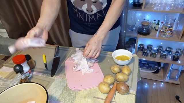 куриный суп разделка курицы