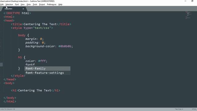Centering The Text | HTML & CSS 2019 смотреть онлайн