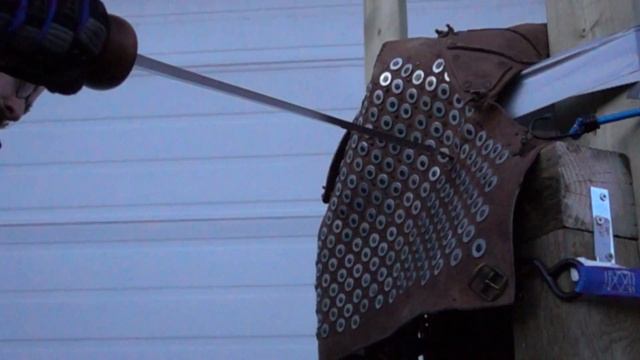 Trying Sword Thrusts Vs. Ballistic Gel and Fantasy Armor (Studded Leather) смотреть онлайн
