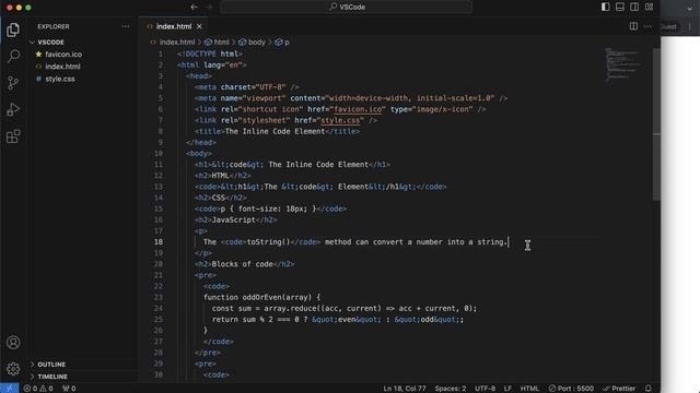 How to Represent Code - HTML Tutorial | code tag смотреть онлайн