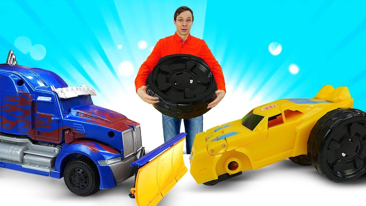 Игры Трансформеры - Прокачка Бамблби и Оптимуса у Фёдора! - Автоботы в сборнике видео игры битвы смотреть онлайн