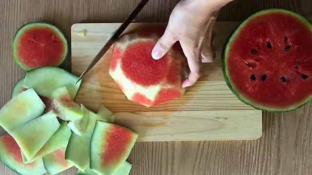 Как нарезать арбуз кубиками смотреть онлайн