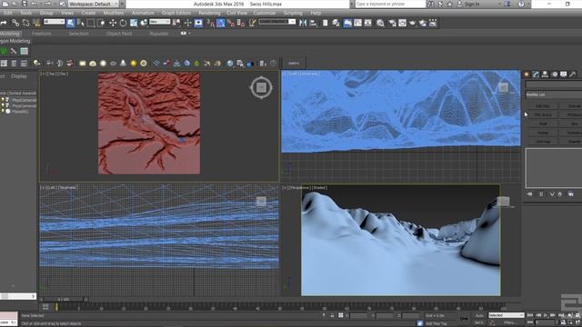 Create 3D Terrain with Google Maps in 3ds Max - DISPLACEMENT Modifier смотреть онлайн