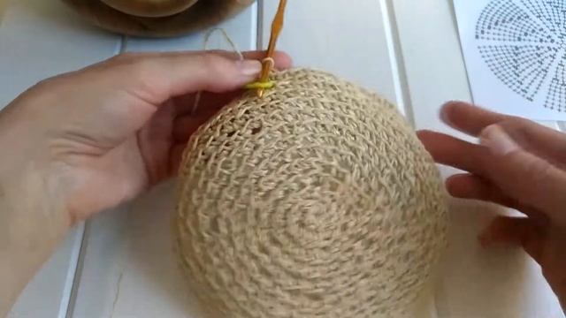? ЛЕТНЯЯ шляпка из рафии, крючком. смотреть онлайн