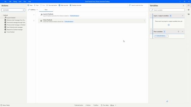 Send Outlook Email - Power Automate Desktop quick tutorial смотреть онлайн