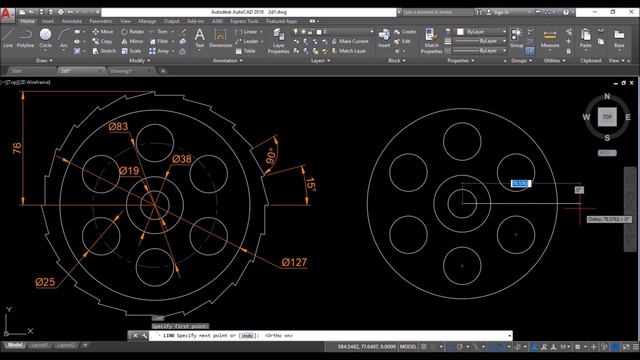 AutoCAD 2D Practice Drawing Exercise || AutoCAD 2020 || Part-1 смотреть онлайн