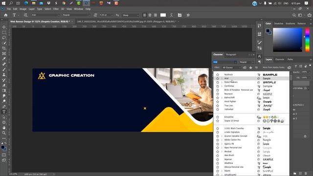 Professional Website Banner Design - Adobe Photoshop Tutorial смотреть онлайн