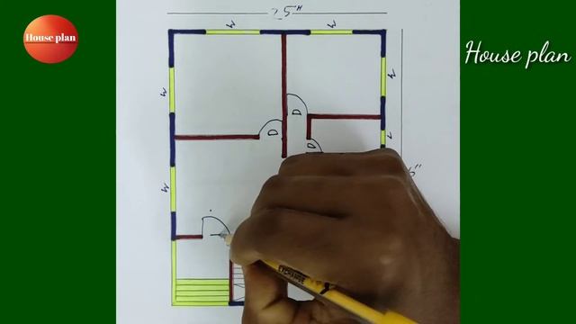 ২৫×৩৬=৯০০,স্কয়ার ফিট বাড়ির নকশা।25×36=900,square feet house plan। смотреть онлайн