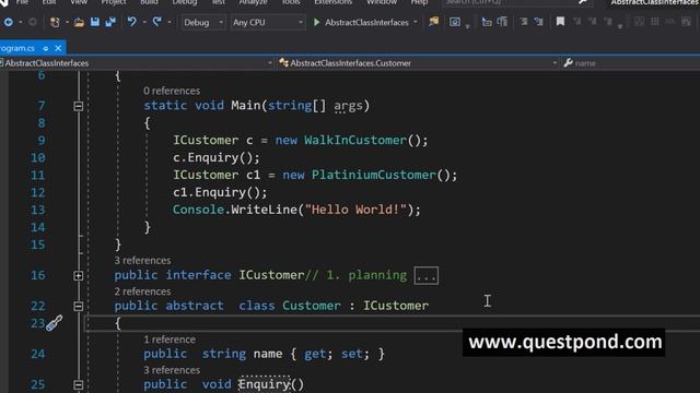 Abstract Class vs Interface in C# | C# Interview Questions | Csharp Interview Questions смотреть онлайн