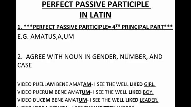 Perfect Passive Participle смотреть онлайн