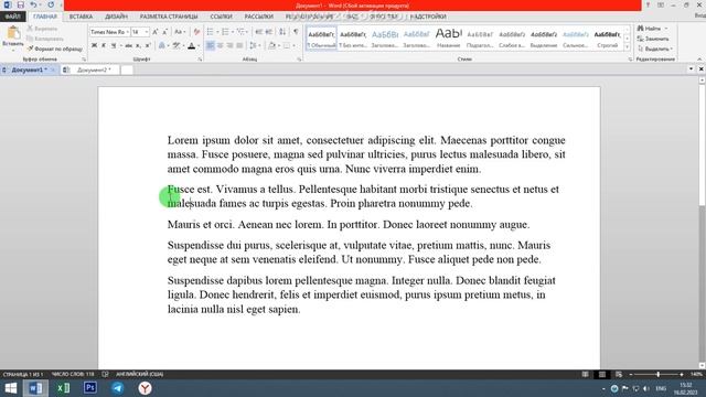 Microsoft Word Главная Bo`limi Matnlar Bilan Ishlash 1 Dars