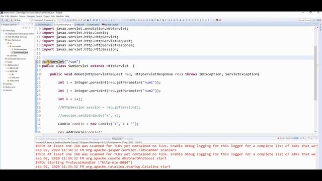 @WebServlet Annotation in Servlet смотреть онлайн