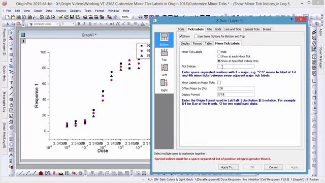 Customizing Minor Tick Labels (VT-2562) смотреть онлайн