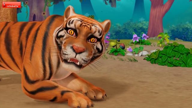 The Grateful Tiger | Moral Stories for Kids in English | Infobells смотреть онлайн