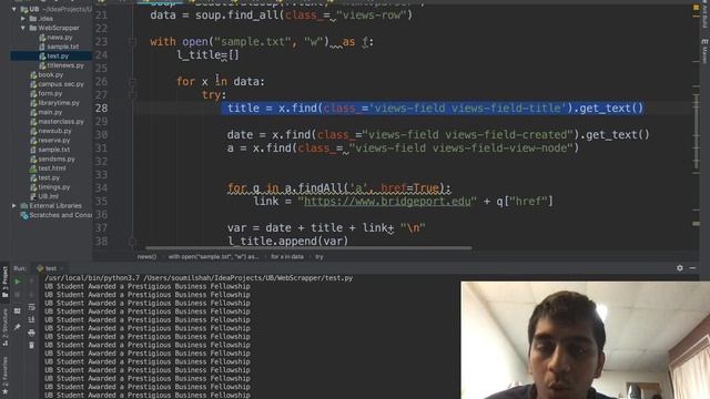 Web Scrapping on College Website for News using Python смотреть онлайн