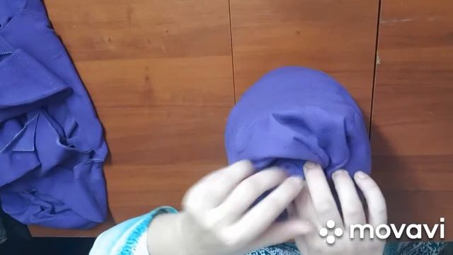 Необычная шапка из трикотажного платья. смотреть онлайн