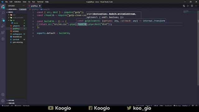 Minify CSS File With Gulpjs смотреть онлайн