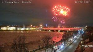 4K Салют 27 января 2024 в Петербурге 80 лет полного освобождения Ленинграда от фашистской блокады