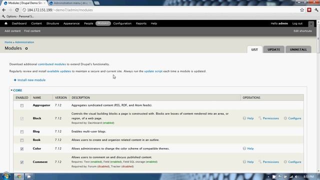 Drupal 7 - Administration Menu Module Installation - Tutorial for Beginners смотреть онлайн