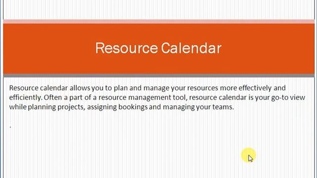 Resource Calendar смотреть онлайн