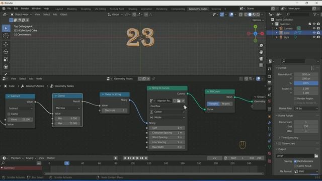 Countdown Effect With Geometry Nodes in Blender 3.0 | Blender Tutorial смотреть онлайн