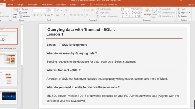 Querying Microsoft SQL Server (T-SQL) Lesson 1 - SQL Server смотреть онлайн