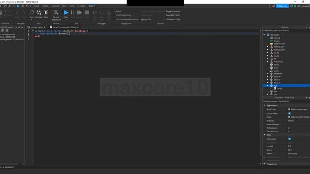 Как СДЕЛАТЬ БЛОК который УБИРАЕТСЯ ПРИ ПРИКОСНОВЕНИИ в РОБЛОКС СТУДИО Урок №1 КРАТКО и БЫСТРО смотреть онлайн