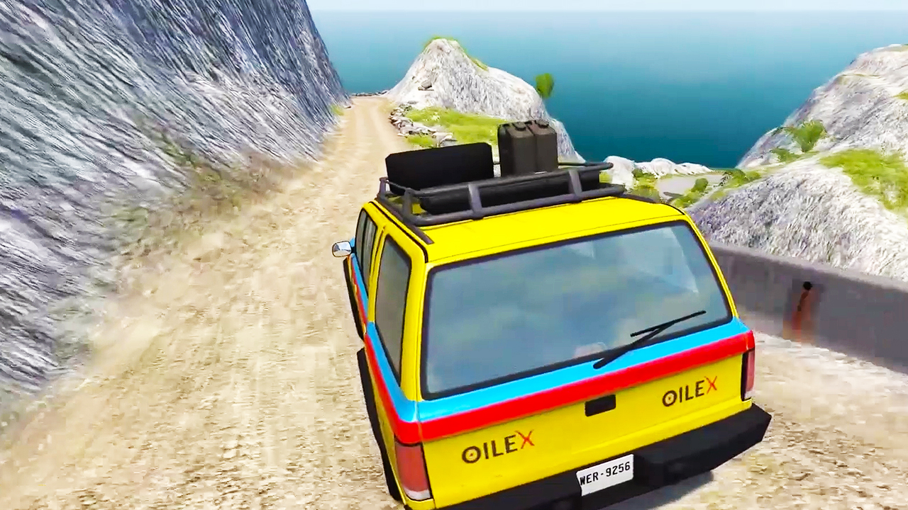 Beamng drive - Падение с обрыва 15 | HITGAMEZ