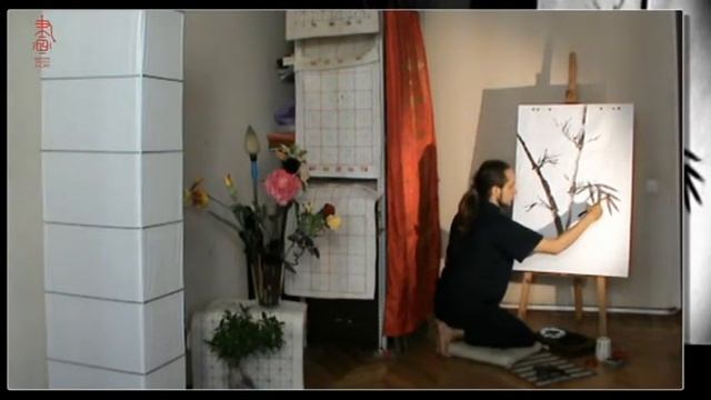 Обучение китайской живописи бамбука Часть 15.1 Рисуем бамбук смотреть онлайн