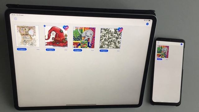 Перенос схем и отметок между устройствами в Cross Stitch Saga (на примере iPad и Android) смотреть онлайн