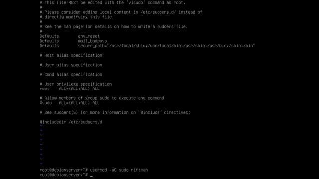 Debian 11 Sudo configuration смотреть онлайн