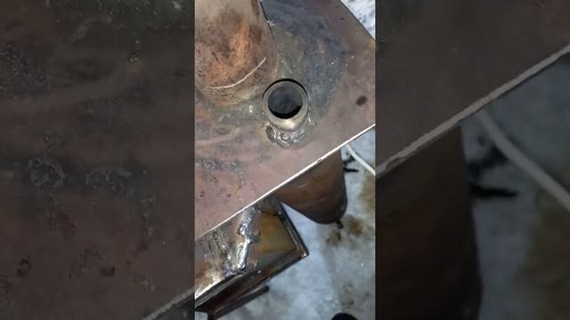 запуск печи на отработке с поддувом смотреть онлайн