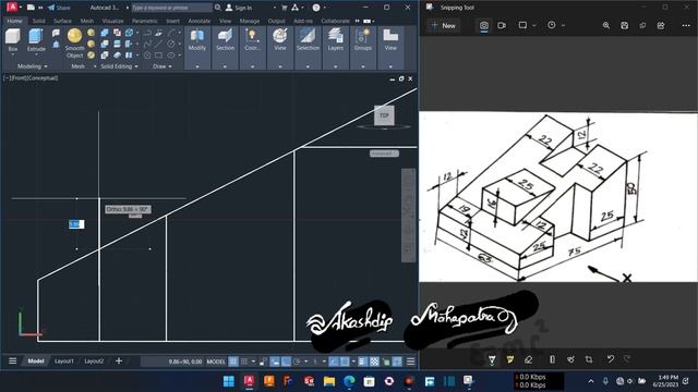Ex 5 || autocad 3D || chapter 4 смотреть онлайн
