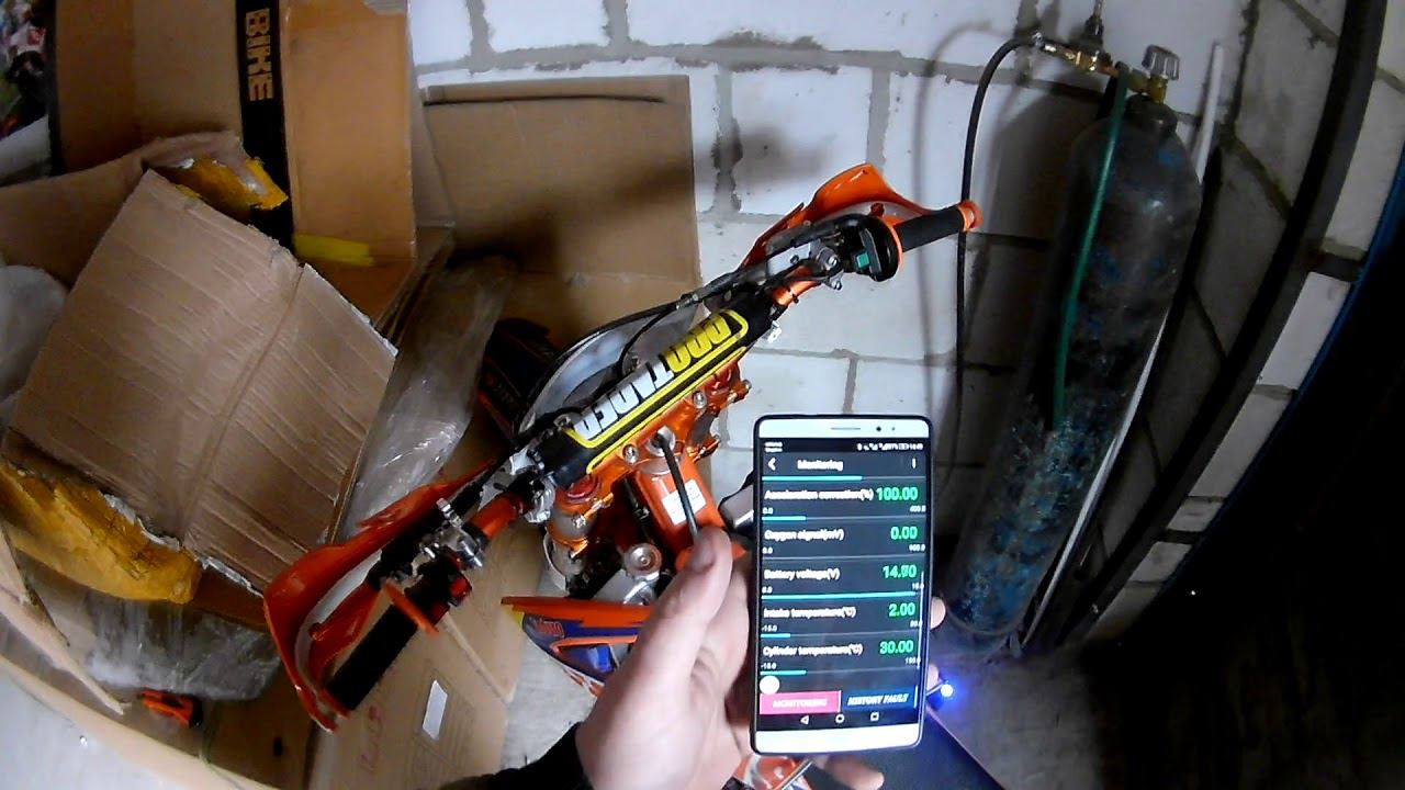 подключение инжектора к мобильному телефону на мотоцикле Avantis Enduro 250Pro смотреть онлайн