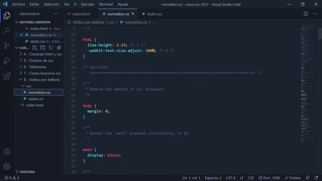 CURSO de CSS desde CERO 2021 - #17 - Normalizar estilos del navegador смотреть онлайн